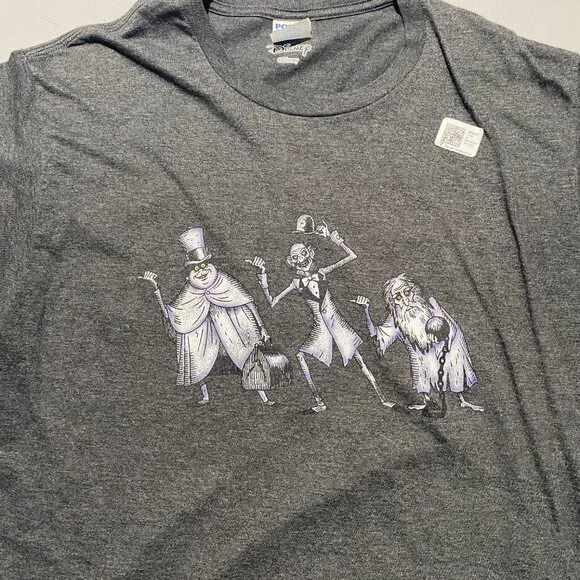 NEW Size L Mens Port & Company Disney Short Sleeve T-Shirt The Haunted Mansion - Picture 5 of 8